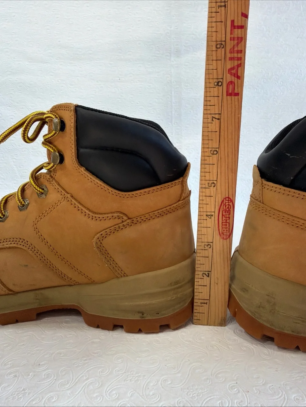 Herman Survivors Mens Boulder Steel Toe Work Boot Size 9W Tan Leather Safety